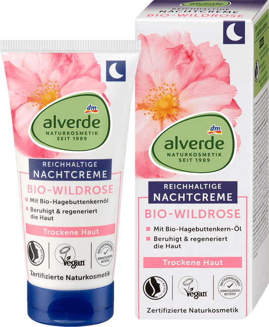 Nachtcreme Wildrose alverde NATURKOSMETIK