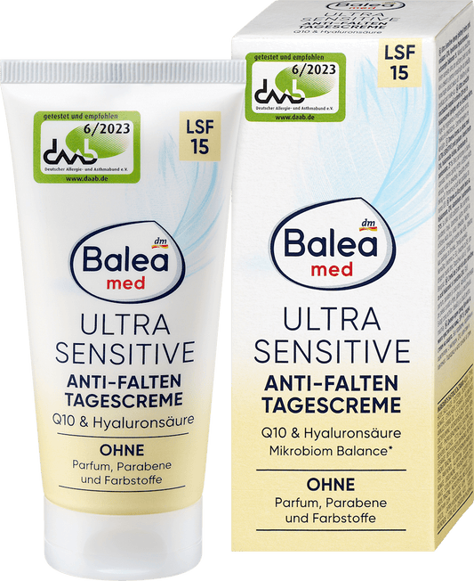 Gesichtscreme Ultra Sensitive Q10 LSF 15 Balea med