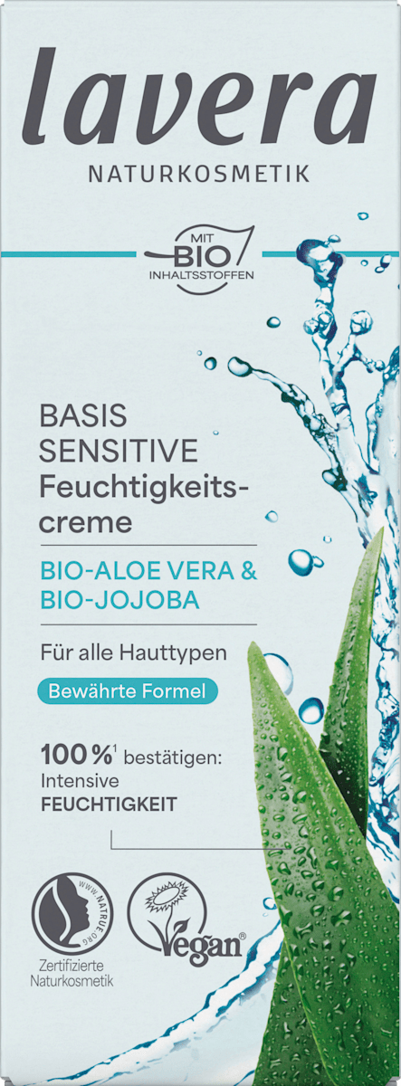 Gesichtscreme Basis Sensitiv feuchtigkeitsspendend lavera NATURKOSMETIK