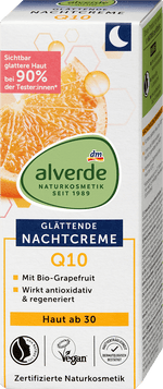 Nachtcreme Q10 Haut ab 30 alverde NATURKOSMETIK