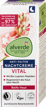 Nachtcreme Vital Anti-Falten alverde NATURKOSMETIK