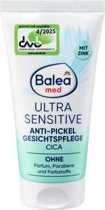 Anti-Pickel Gesichtspflege Ultra Sensitive Balea med