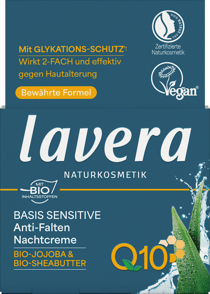 Anti Falten Nachtcreme Q10 Basis Sensitiv, 50 ml